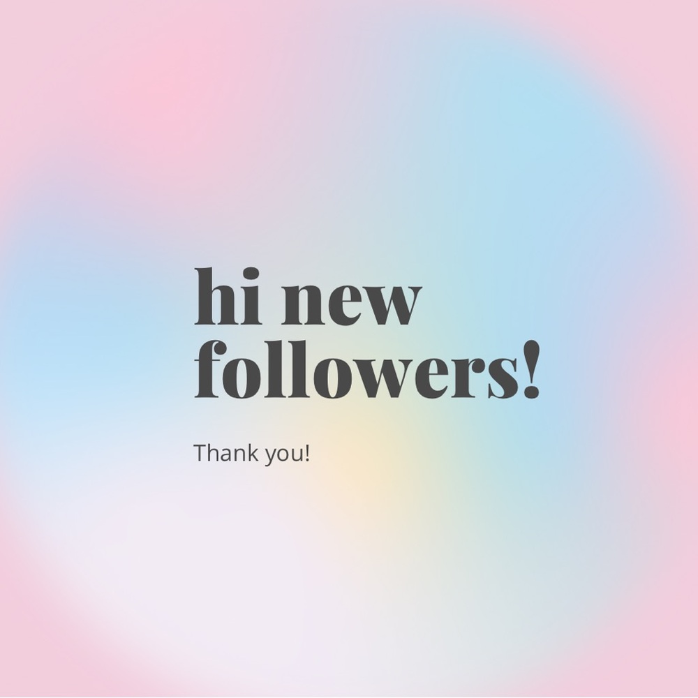 Thank you new followers!